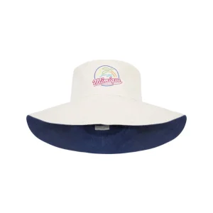 Sombrero de playa reversible vaquero & hueso con logo palmera
