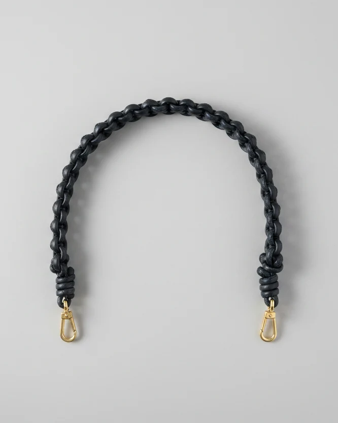 Asa de piel trenzada navy