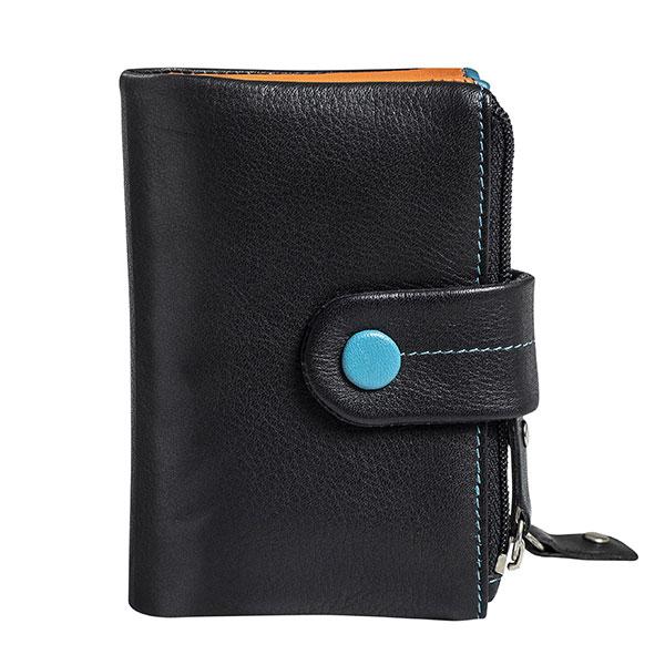 Cartera de piel mujer, Colección Multicolour. 8×11,5 cm