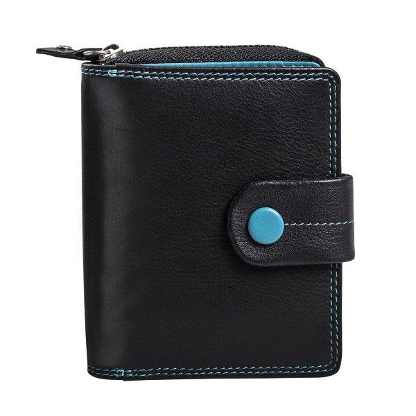 Cartera de piel mujer, Colección Multicolour. 9×10,5 cm