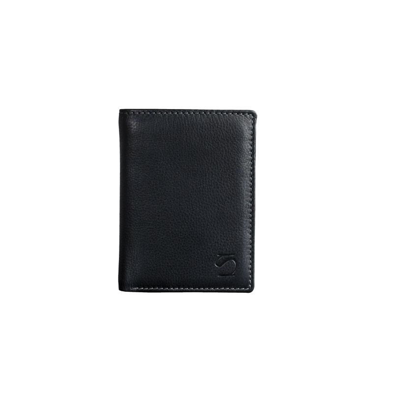 Cartera de piel negra, Colección Exotic Leather