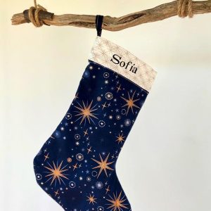 Calcetín navideño personalizado Estrellas