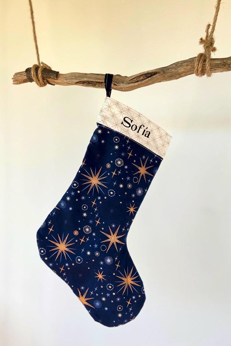 Calcetín navideño personalizado Estrellas