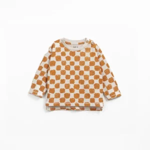Camiseta Bebé manga larga Jersey Flamé estampado Tones Azafrán