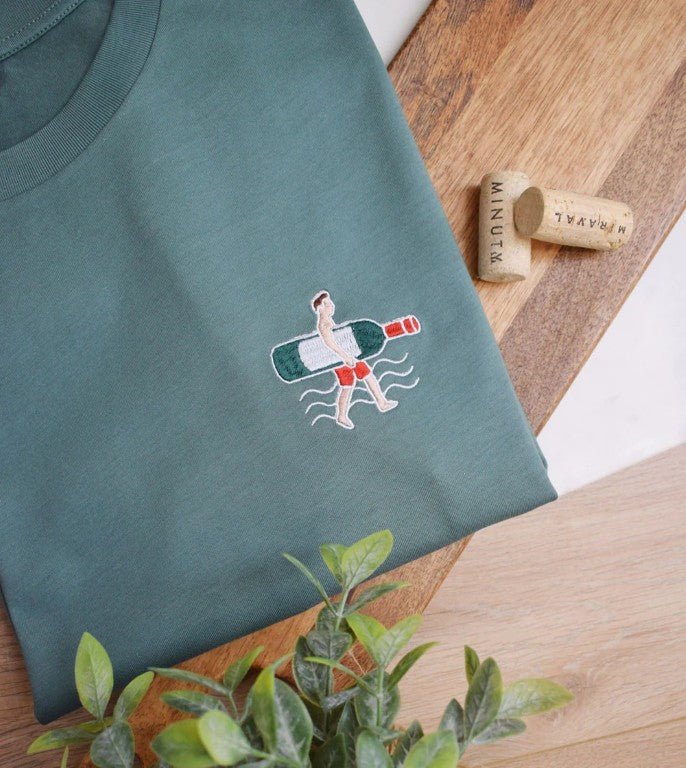 Camiseta bordado Surf Vino Verde