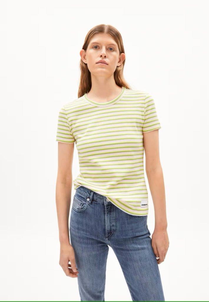 Camiseta Kardaa Stripes Super Lime-pink Light