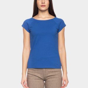 Camiseta mujer algodón orgánico Fini Azul