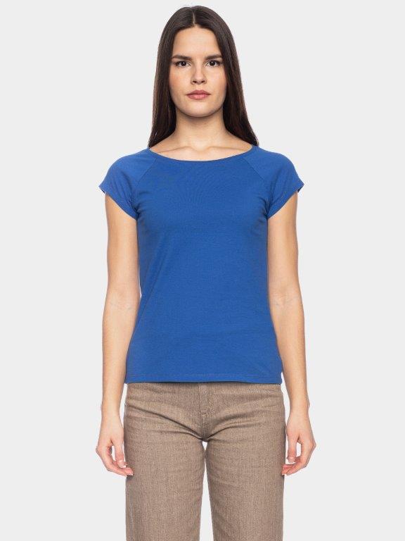 Camiseta mujer algodón orgánico Fini Azul
