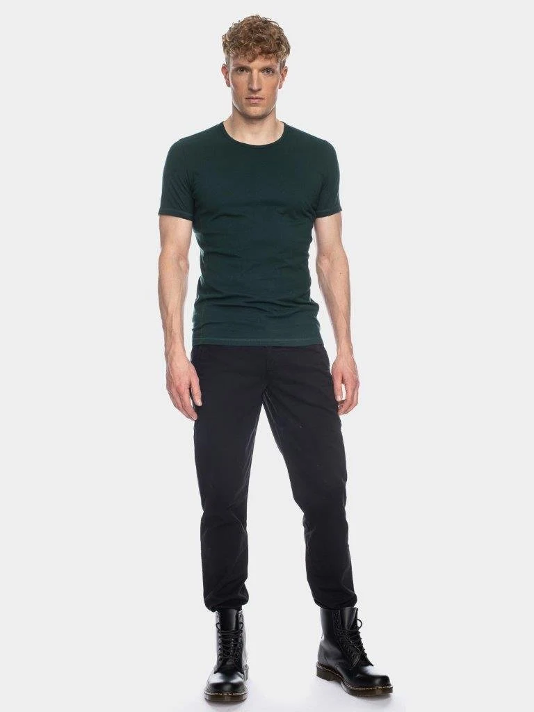 Camiseta Olek algodón orgánico verde oscuro - Imagen 4
