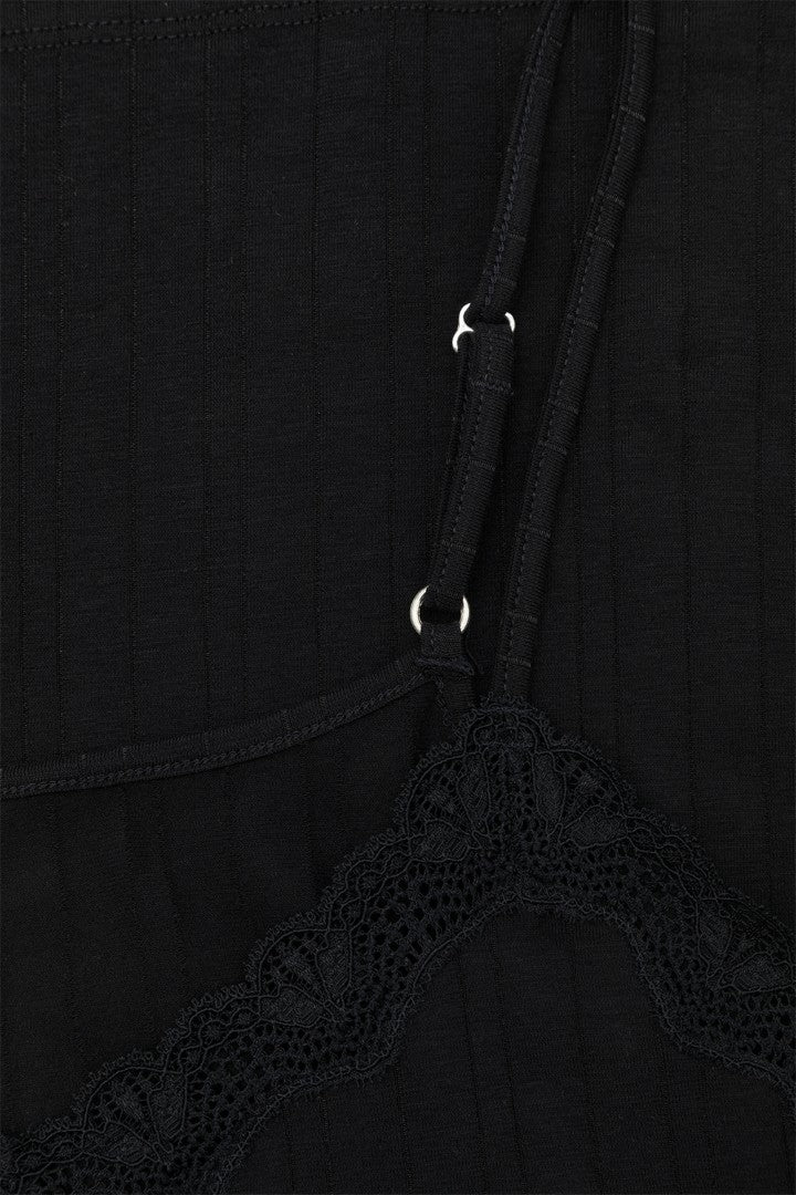 Camiseta tirantes Encaje Negro - Imagen 6