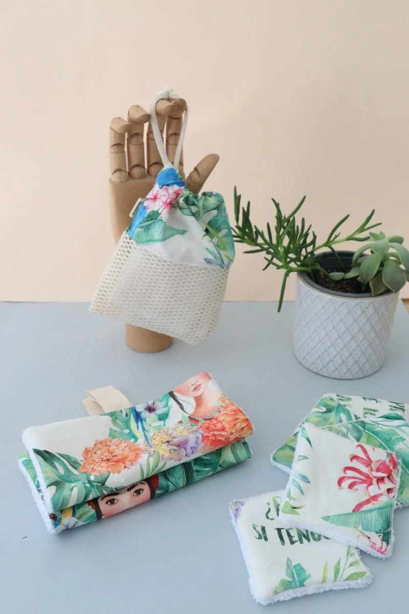 Discos desmaquillantes reutilizables Frida Orquídeas