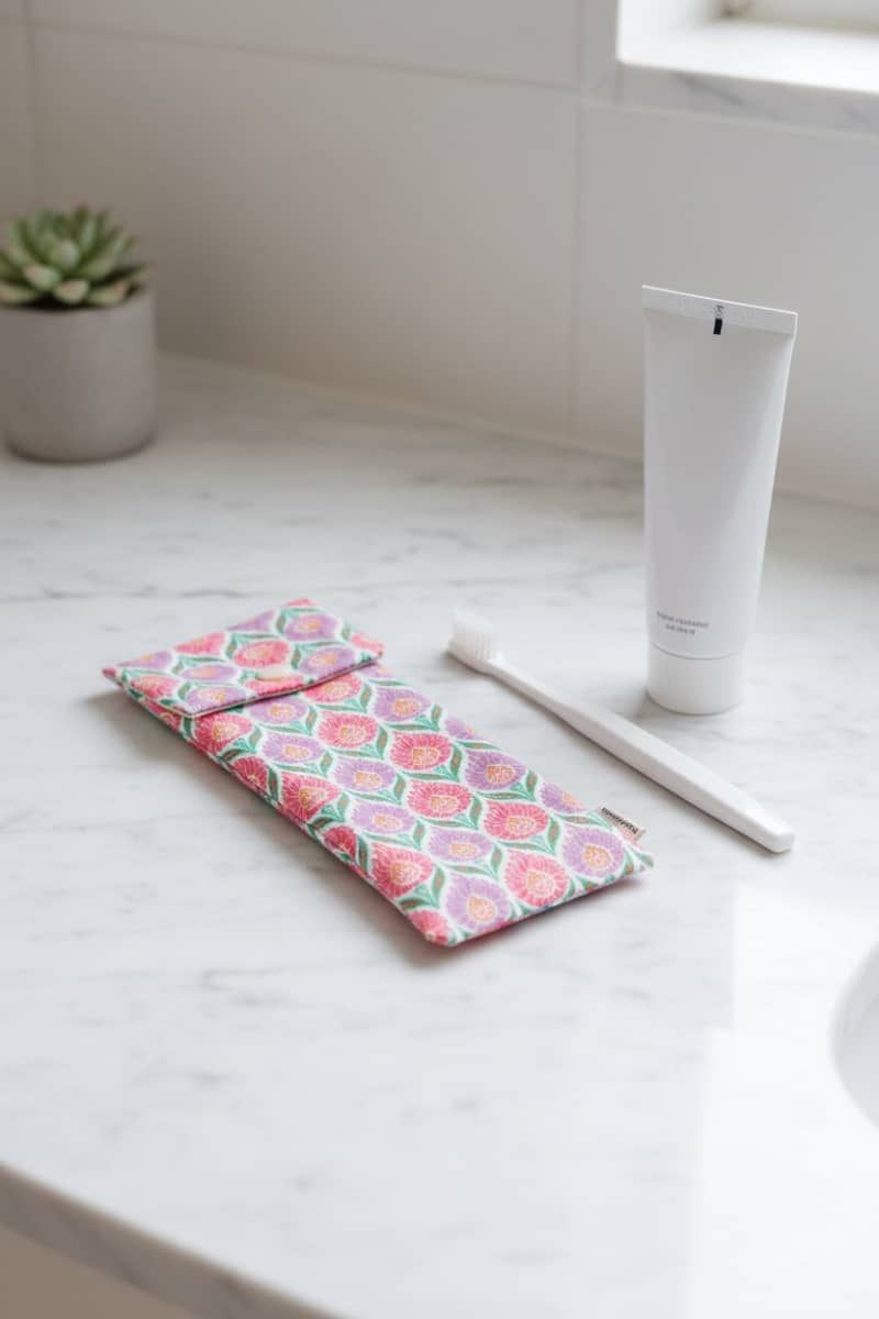 Funda impermeable cepillo dientes viaje Flor de abril