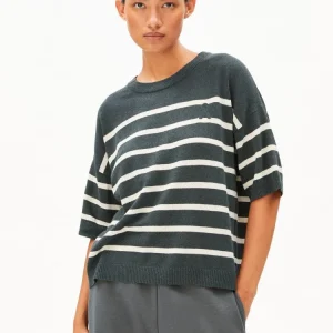 Suéter STRIPE LINEN BLEND Rayas Space steel-Undyed