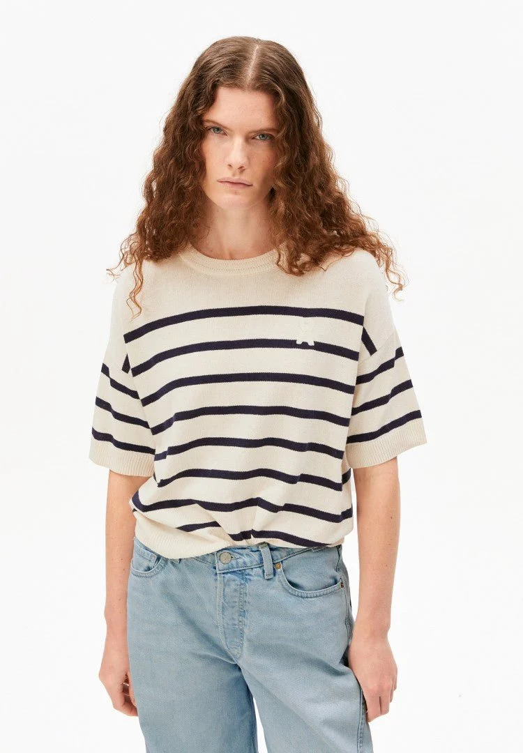Suéter STRIPE LINEN BLEND Rayas Undyed-Tinted navy