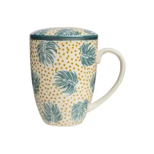 Taza con filtro de té Boho Chic 400 ml. Azul